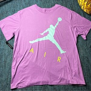 Nike Jordan Jumpman Graphic T-Shirt in Purple Teal Yellow Men's Size XXL NWOT